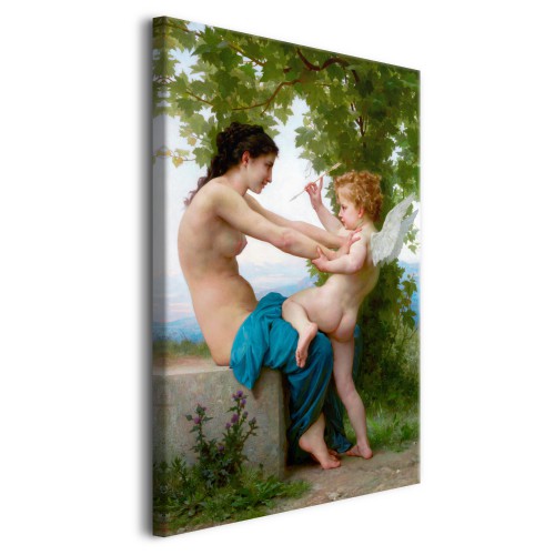 Młoda dziewczyna broniąca się przed Erosem - reprodukcja obrazu malarstwa Williama-Adolfa Bouguereau 92078 - zdjęcie 2