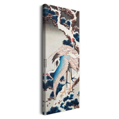 Obraz Żurawie na ośnieżonym drzewie - reprodukcja grafiki Hokusai Katsushika 92057 - zdjęcie 2