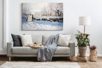 Sroka - reprodukcja malunku zimowego pejzażu, Claude Monet 92015 Naklejkomania - zdjecie 3 - miniatura
