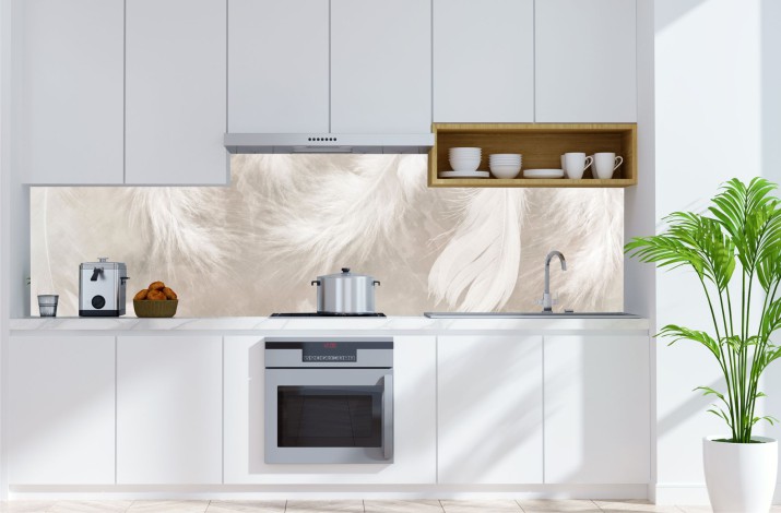 Panele na ścianę do kuchni beton pióra PCV 42398