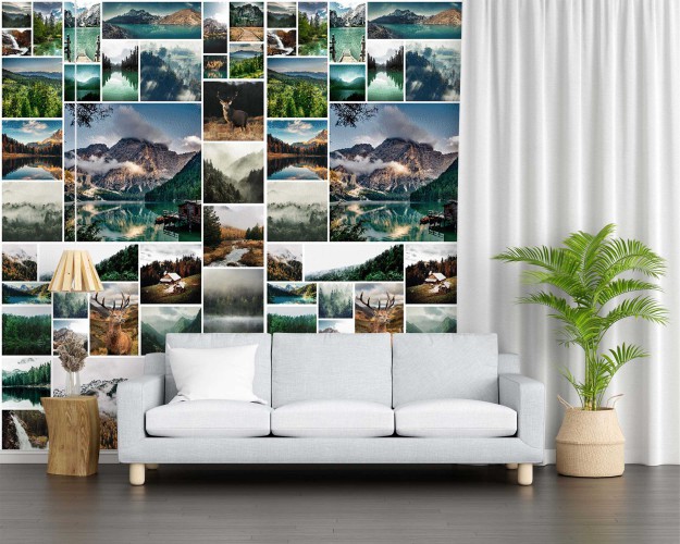 Fototapeta na ścianę Natura - kolaż zdjęć leśnych i górskich krajobrazów 21211