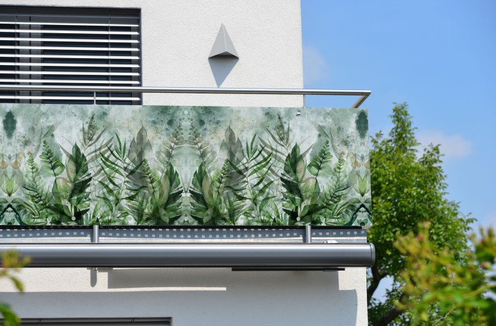 Osłona ozdobna baner na balkon monstera 67290