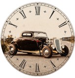 Zegar ścienny do sypialni, salonu, staromodne auto Z029 Naklejkomania - zdjecie 1 - miniatura