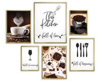 Zestaw plakatów This Kitchen - kawa i dekoracyjne napisy do kuchni 91025 Naklejkomania - zdjecie 5 - miniatura