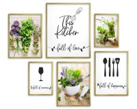 WYPRZEDAŻ Zestaw plakatów This Kitchen - zioła, kwiaty i dekoracyjne napisy do kuchni 91026 Naklejkomania - zdjecie 4 - miniatura