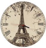 Zegar na ścianę do sypialni, salonu Paryż w stylu retro Z028 Naklejkomania - zdjecie 1 - miniatura
