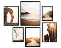 Zestaw plakatów Letnie plaże - nadmorskie widoki przy zachodzie słońca 91000 Naklejkomania - zdjecie 1 - miniatura