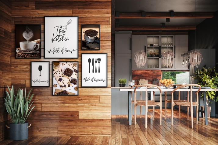 Zestaw plakatów This Kitchen - kawa i dekoracyjne napisy do kuchni 91025 - zdjęcie 2