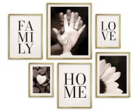 Zestaw plakatów Wartości - dom, miłość i rodzina w kolorach sepii 91014 Naklejkomania - zdjecie 5 - miniatura