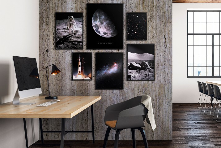 Zestaw plakatów Lot w kosmos - zdjęcia astronautów, gwiazd i księżyca (NASA) 91010 - zdjęcie 2