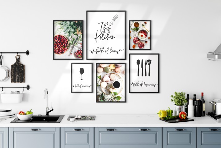 Zestaw plakatów This Kitchen - zdjęcia jedzenia i dekoracyjne napisy do kuchni 91024 - zdjęcie 2