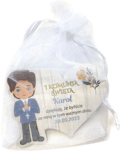 Podziękowanie dla gości Pierwsza Komunia Święta magnes serce na lodówkę 66661 - zdjęcie 3