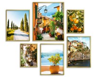 Zestaw plakatów Słoneczna Italia - włoskie pejzaże, miasto i roślinność 91013 Naklejkomania - zdjecie 4 - miniatura