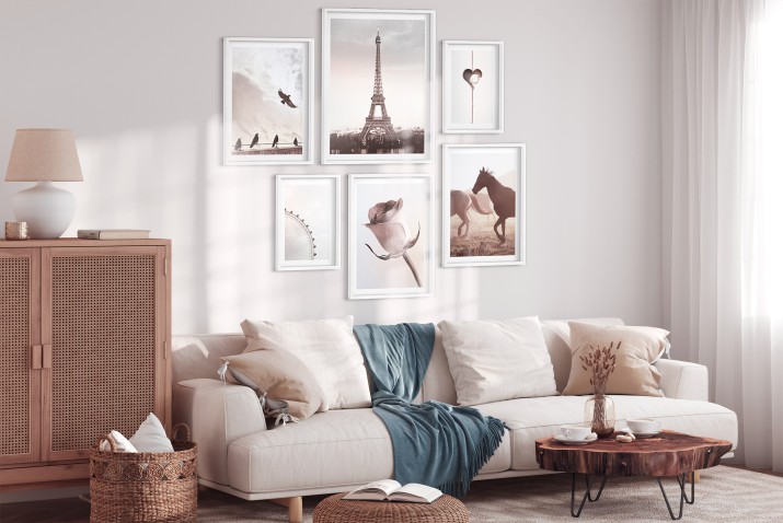 Zestaw plakatów Pastelowe boho - minimalistyczne fotografie w delikatnym stylu 91011 - zdjęcie 2