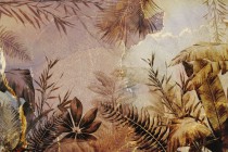 Panele szklane na ścianę kwitnące liście w złocie 26007 Naklejkomania - zdjecie 2 - miniatura