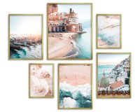 Zestaw plakatów Włoskie widoki - plaża, morze, miasto, gondole, kwiaty 91007 Naklejkomania - zdjecie 3 - miniatura