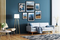 Zestaw plakatów Błękitne pejzaże natury - kwiaty, góry, morze i las 91008 Naklejkomania - zdjecie 2 - miniatura