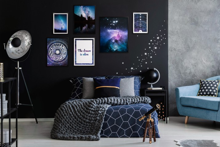 Zestaw plakatów Kosmos - niebo, gwiazdy, znaki zodiakiów, układ słoneczny, pejzaże 91005 - zdjęcie 2