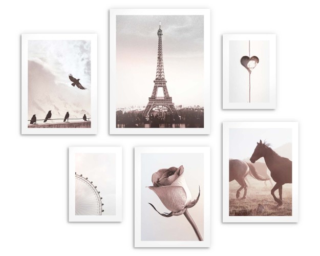 Zestaw plakatów Pastelowe boho - minimalistyczne fotografie w delikatnym stylu 91011 - zdjęcie 5