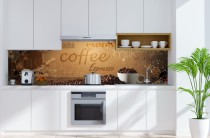 Panel szklany na ścianę do kuchni  long coffee 42887 Naklejkomania - zdjecie 1 - miniatura