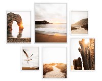 Zestaw plakatów Letnie plaże - nadmorskie widoki przy zachodzie słońca 91000 Naklejkomania - zdjecie 4 - miniatura
