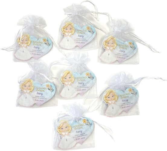 Podziękowanie dla gości Pierwsza Komunia Święta magnes serce na lodówkę 66657 - zdjęcie 2