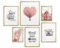 Zestaw plakatów Bezpieczne miejsce - drzewo-serce, napisy, rodzina i dom 91018 Naklejkomania - zdjecie 5 - miniatura