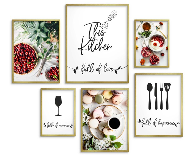 Zestaw plakatów This Kitchen - zdjęcia jedzenia i dekoracyjne napisy do kuchni 91024 - zdjęcie 4