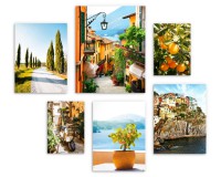 Zestaw plakatów Słoneczna Italia - włoskie pejzaże, miasto i roślinność 91013 Naklejkomania - zdjecie 3 - miniatura