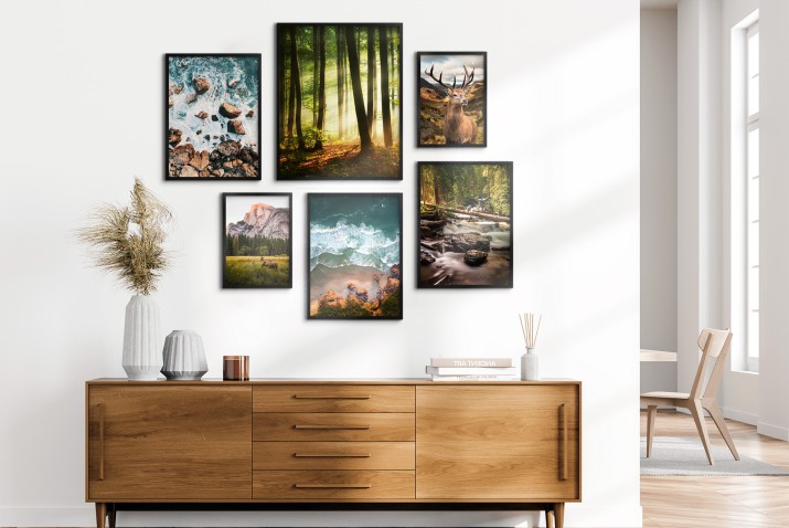 Zestaw plakatów Natura w pejzażach - las, woda, góry i zwierzęta 91032 - zdjęcie 2