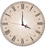 Zegar ścienny do sypialni,salonu,beżowy z promieniami  Z043 Naklejkomania - zdjecie 1 - miniatura