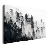 Obraz na ścianę Dzika natura lasu - poranna mgła między drzewami 92124 Naklejkomania - zdjecie 2 - miniatura