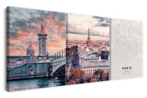 Obrazy tryptyki na ścianę widoki na Paryż 20741 Naklejkomania - zdjecie 2 - miniatura