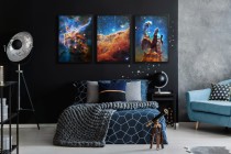 Zestaw trzech plakatów ozdobnych na ścianę Kosmos - zdjęcia mgławic i gwiazd od NASA 91034 Naklejkomania - zdjecie 5 - miniatura
