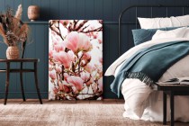 Obraz na płótnie Wiosna - różowe kwiaty magnolii na gałęziach drzew 92136 Naklejkomania - zdjecie 3 - miniatura