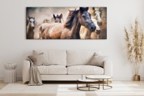 Obraz na ścianę Pędzące konie - malowane zwierzęta 92149 Naklejkomania - zdjecie 3 - miniatura