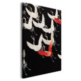 Lecące żurawie - reprodukcja japońskiej sztuki anonimowego artysty 92141 Naklejkomania - zdjecie 3 - miniatura