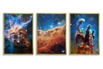 Zestaw trzech plakatów ozdobnych na ścianę Kosmos - zdjęcia mgławic i gwiazd od NASA 91034 Naklejkomania - zdjecie 4 - miniatura