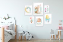 Zestaw plakatów do pokoju dziecięcego - Wesołe zwierzaki, KD070 Naklejkomania - zdjecie 2 - miniatura