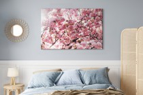 Obraz na ścianę Delikatne piękno - różowe wiosenne kwiaty na gałęziach drzew 92140 Naklejkomania - zdjecie 3 - miniatura