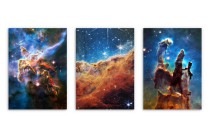 Zestaw trzech plakatów ozdobnych na ścianę Kosmos - zdjęcia mgławic i gwiazd od NASA 91034 Naklejkomania - zdjecie 3 - miniatura