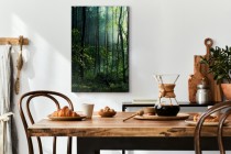 Obraz na ścianę Wnętrze lasu - zielona przyroda, drzewa i mgła  92138 Naklejkomania - zdjecie 3 - miniatura