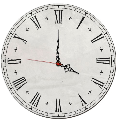 Zegar ścienny do sypialni, salonu w stylu retro biały Z034 Naklejkomania - zdjecie 1