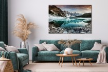 Obraz na ścianę Piękny pejzaż górskich lasów i jeziora zimą 92166 Naklejkomania - zdjecie 2 - miniatura