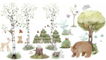 Naklejki dla dzieci -  leśna polana , las 429077 Naklejkomania - zdjecie 2 - miniatura