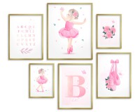 Plakaty do pokoju dziecka- Baletnica w pastelowych różach, KD071 Naklejkomania - zdjecie 4 - miniatura