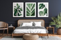 Zestaw trzech plakatów ozdobnych na ścianę Estetyczne rośliny - zielone liście, natura 91039 Naklejkomania - zdjecie 5 - miniatura