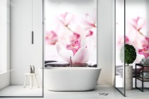 Panel szklany do łazienki różowa orchidea 24012 Naklejkomania - zdjecie 1 - miniatura