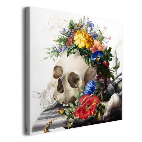 Obraz na płótnie Martwa natura Vanitas - reprodukcja malarstwa Hermana Henstenburgha 92163 - zdjęcie 2