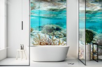 Panel szklany do łazienki podwodna roślinność 23077 Naklejkomania - zdjecie 1 - miniatura